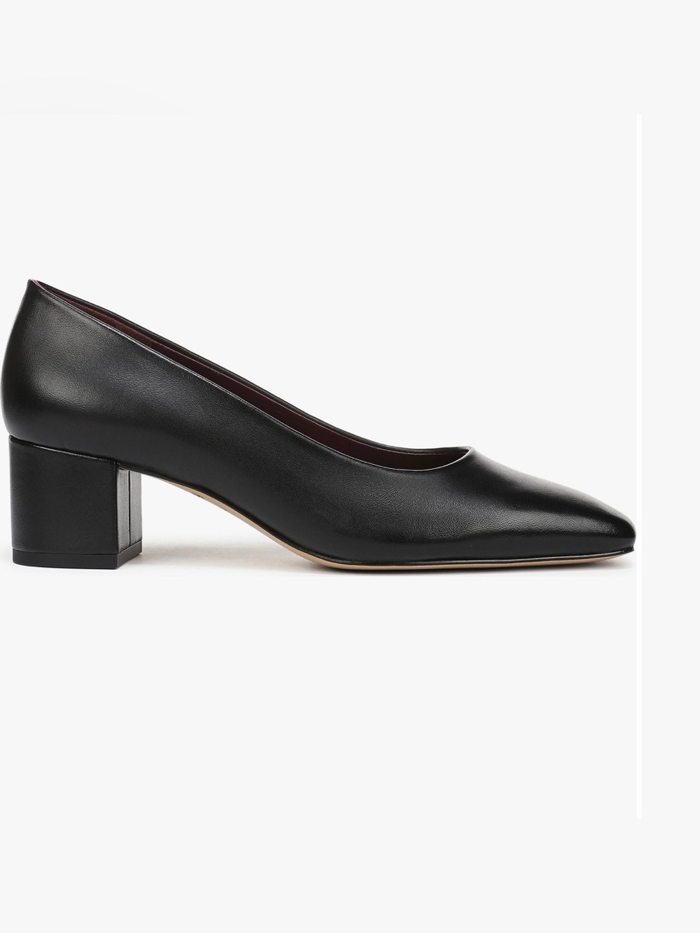 NWT black leather Franco Sarto block heel pumps size 10  “Nansi”